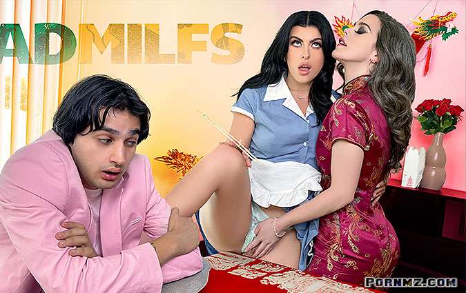 BadMilfs Gal Ritchie Nicole Emma Vaunt Filthy Threesome with Our Favorite Waitress Pornmz