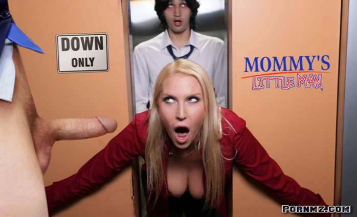MommysLittleMan Vanessa Cage Stuck And Double Teamed In The Elevator Pornmz