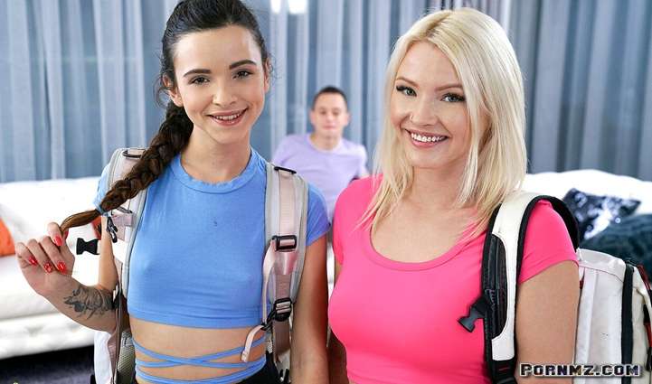 BrattySis Zazie Ohana Petite Stepsis Has A Sleepover Pornmz